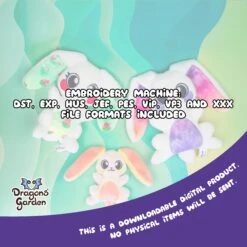 ITH Spring Floppy Ears Bunny Plush Embroidery Pattern(Ith Spring Floppy Ears Bunny Plush Embroidery Pattern) 19 ITH Spring Floppy Ears Bunny Plush Embroidery Pattern(Ith Spring Floppy Ears Bunny Plush Embroidery Pattern) -Dragons' Garden springbunnylisting4