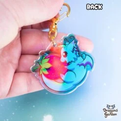 Strawberry Dragon | Rainbow Acrylic Keychain(Strawberry Dragon Rainbow Acrylic Keychain 1) 5 Strawberry Dragon | Rainbow Acrylic Keychain(Strawberry Dragon Rainbow Acrylic Keychain 1) -Dragons' Garden strawberry dragon rainbow acrylic keychain keychain dragons garden keychain 236003