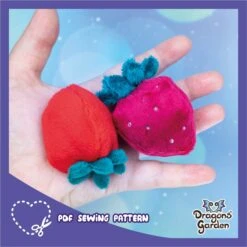 Strawberry Plushie Sewing Pattern(Strawberry Plushie Sewing Pattern)