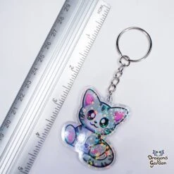 Tabby Kitten | Holographic Acrylic Keychain(Tabby Kitten Holographic Acrylic Keychain) -Dragons' Garden tabby kitten holographic acrylic keychain keychain dragons garden keychain 611934
