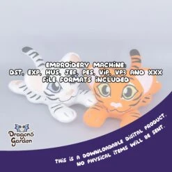 ITH Tiger Cub Plush Embroidery Pattern(Ith Tiger Cub Plush Embroidery Pattern) -Dragons' Garden tigercublistingupdate4