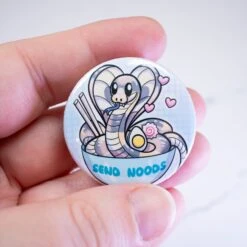 Send Noods Cobra Snake | Button Pin(Send Noods Cobra Snake Button Pin)