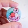 Strawberry Snake | Button Pin(Strawberry Snake Button Pin)