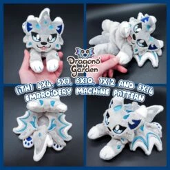 ITH Wolf Dragon Plush Embroidery Pattern(Ith Wolf Dragon)